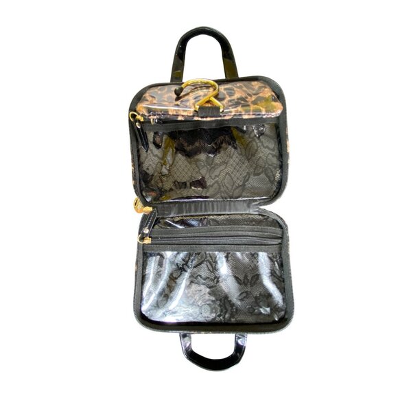 Victorias‎ Secret Leopard Print Travel Cosmetic Bag Medium Cute Retro Feminine - Picture 9 of 9